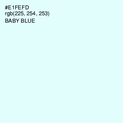 #E1FEFD - Baby Blue Color Image